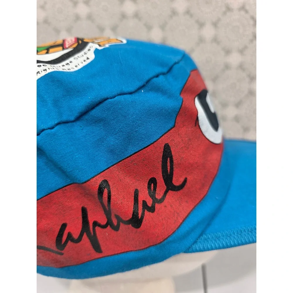Kids Teenage‎ Mutant Ninja Turtles Raphael Blue Baseball Cap One Size 1990 READ